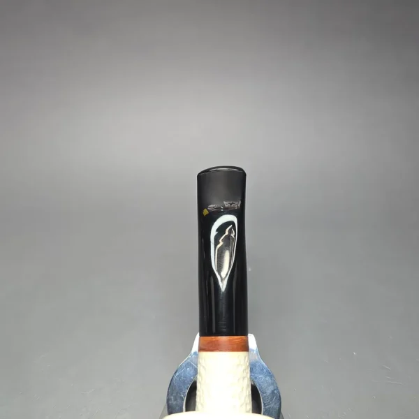 MBSD Meerschaum Deluxe Rusticated Pickaxe Block Meerschaum Pipe, Briar-Mortise, New - Image 10