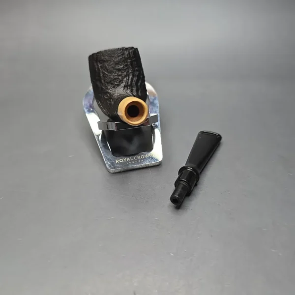 MBSD Briars by Piero Vitale Vintage Sandblasted Billiard w/ Boxwood, Briar Pipe, New - Image 13