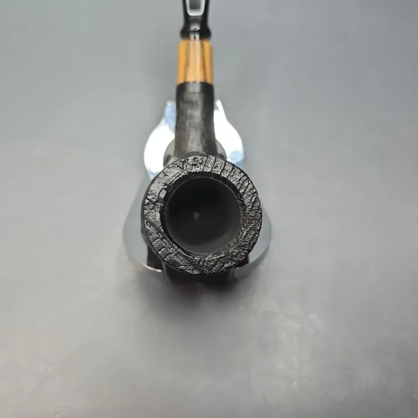 MBSD Briars by Piero Vitale Vintage Sandblasted Billiard w/ Olivewood, Briar Pipe, New - Image 7