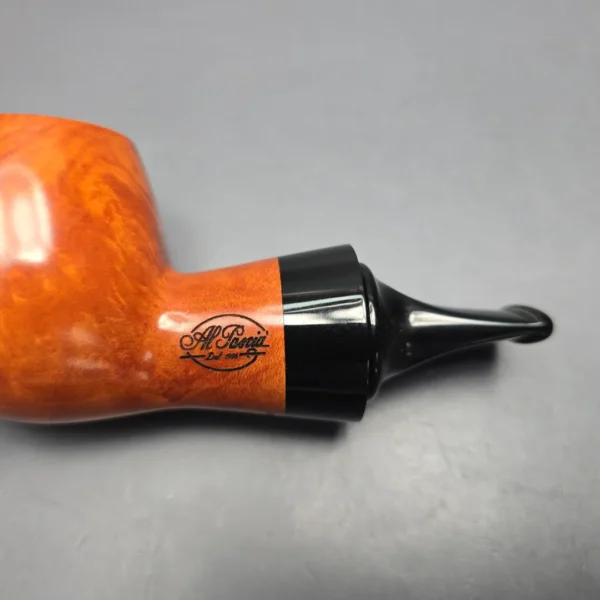 Al Pascia Curvy 02 Smooth Reverse Calabash Apple Estate Briar Pipe, Unsmoked - Image 9