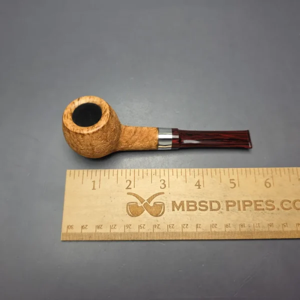 Walt Cannoy Signature Series Suede Blast Apple w/ Silver Handmade Briar Pipe, New - Image 11