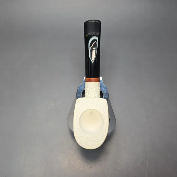 MBSD Meerschaum Deluxe Rusticated Pickaxe Block Meerschaum Pipe, Briar-Mortise, New - Image 11
