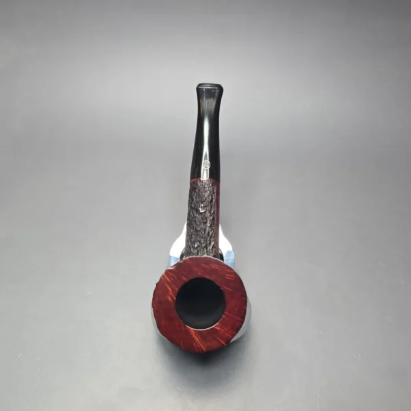 James Upshall Bark Group 6 Partially Rusticated Zulu Dublin Estate Briar Pipe, Unsmoked - Image 5