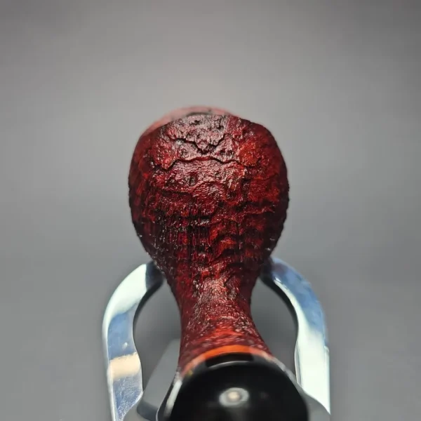 Papa Bear's Pipes by Tim Beaumont Sandblasted Reverse Calabash Egg Handmade Briar Pipe, New - Image 6