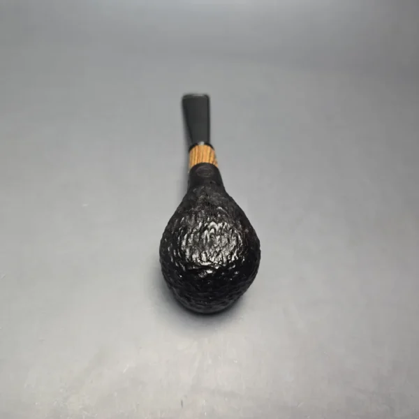 MBSD Briars by Piero Vitale Black Rusticated Author w/ Olivewood, Briar Pipe, New - Image 10