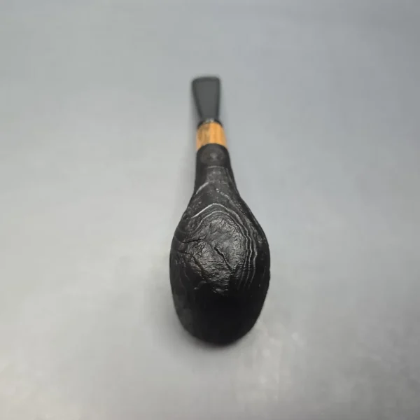 MBSD Briars by Piero Vitale Vintage Sandblasted Billiard w/ Olivewood, Briar Pipe, New - Image 10