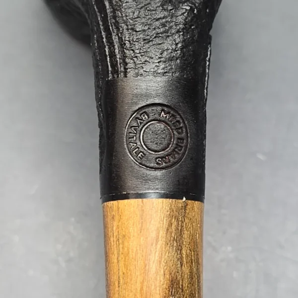 MBSD Briars by Piero Vitale Vintage Sandblasted Billiard w/ Olivewood, Briar Pipe, New - Image 12