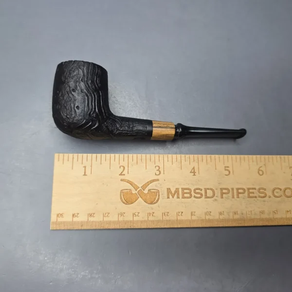 MBSD Briars by Piero Vitale Vintage Sandblasted Billiard w/ Olivewood, Briar Pipe, New - Image 13