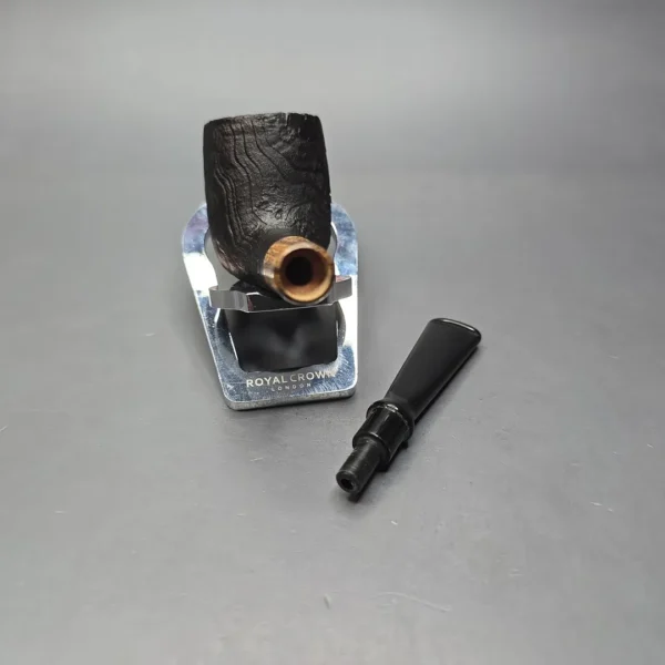 MBSD Briars by Piero Vitale Vintage Sandblasted Billiard w/ Olivewood, Briar Pipe, New - Image 15