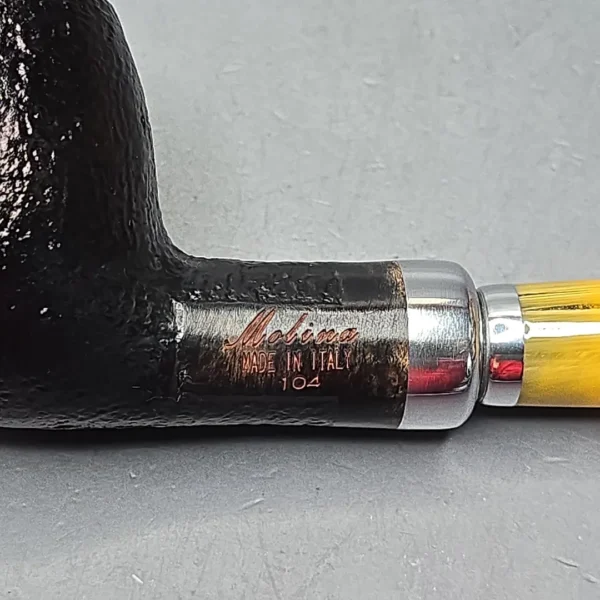 Molina Ambra 104 Sandblasted Apple Briar Pipe, New, 9mm - Image 10
