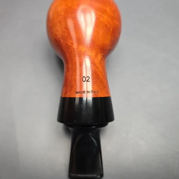 Al Pascia Curvy 02 Smooth Reverse Calabash Apple Estate Briar Pipe, Unsmoked - Image 6