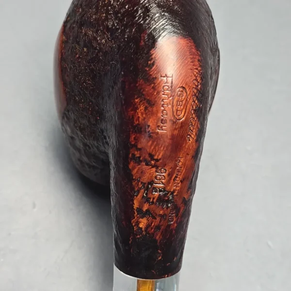 GBD Pre-1980s Fantasy Collector 9618 Partially Sandblasted Oom Paul Estate Briar Pipe, English Estates - Image 11