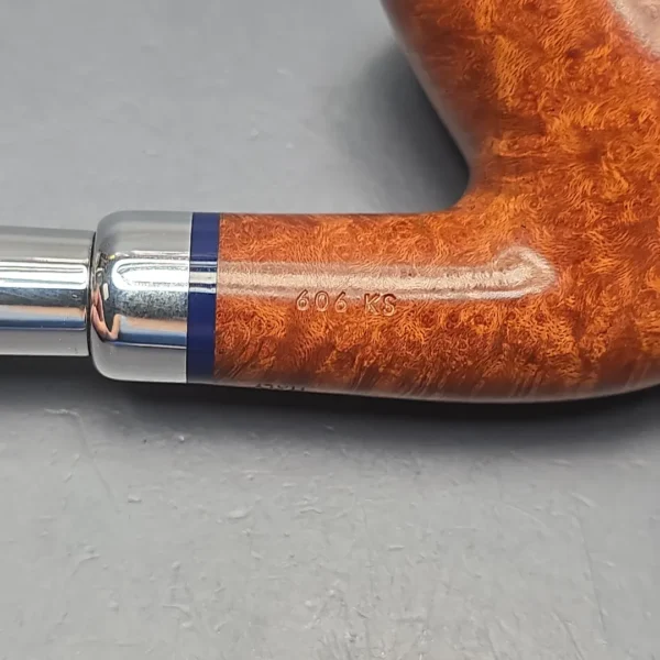 Savinelli Eleganza 606 KS Smooth Bent Billiard Estate Briar Pipe, Italian Estates, 6mm - Image 14