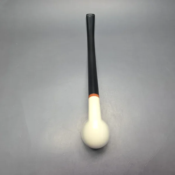 MBSD Meerschaum Deluxe Smooth Churchwarden Rhodesian Block Meerschaum Pipe, Briar-Mortise, New - Image 7