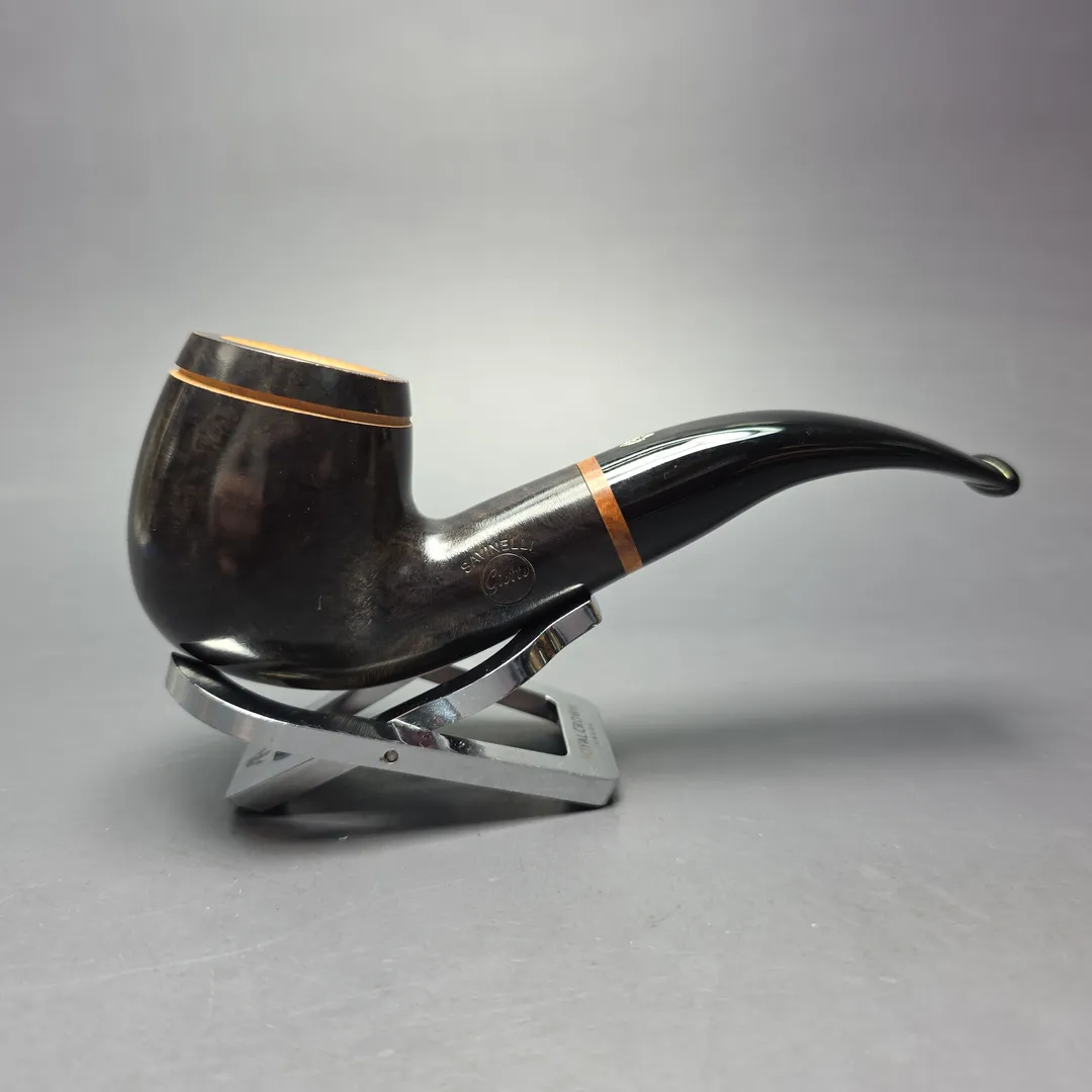 Savinelli Giotto 616 KS Smooth Bent Billiard Estate Briar Pipe, Unsmoked, 6mm - Image 2