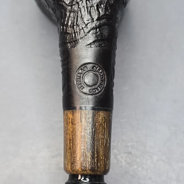 MBSD Briars by Piero Vitale Vintage Sandblasted Billiard w/ Zebrawood, Briar Pipe, New - Image 10
