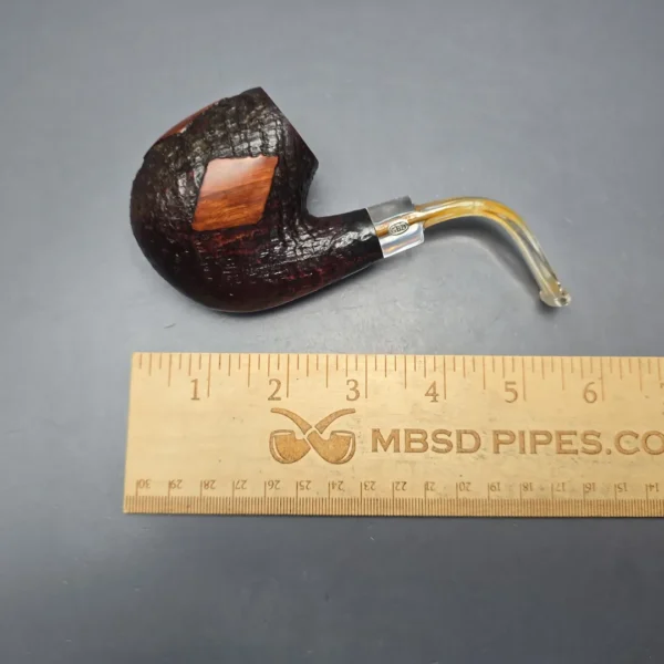 GBD Pre-1980s Fantasy Collector 9618 Partially Sandblasted Oom Paul Estate Briar Pipe, English Estates - Image 12