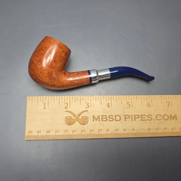 Savinelli Eleganza 606 KS Smooth Bent Billiard Estate Briar Pipe, Italian Estates, 6mm - Image 15