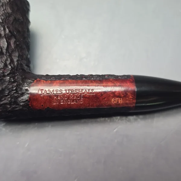 James Upshall Bark Group 6 Partially Rusticated Zulu Dublin Estate Briar Pipe, Unsmoked - Image 10