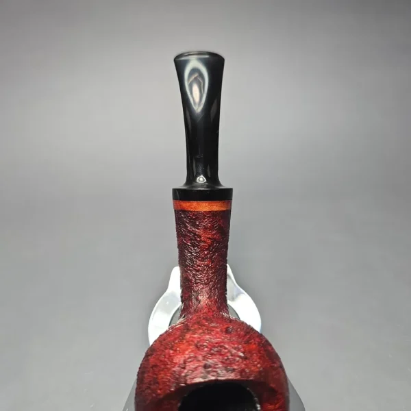 Papa Bear's Pipes by Tim Beaumont Sandblasted Reverse Calabash Egg Handmade Briar Pipe, New - Image 8