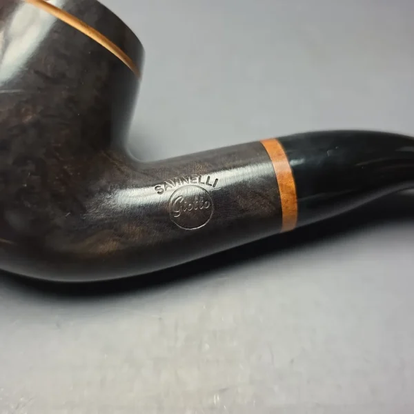 Savinelli Giotto 616 KS Smooth Bent Billiard Estate Briar Pipe, Unsmoked, 6mm - Image 7