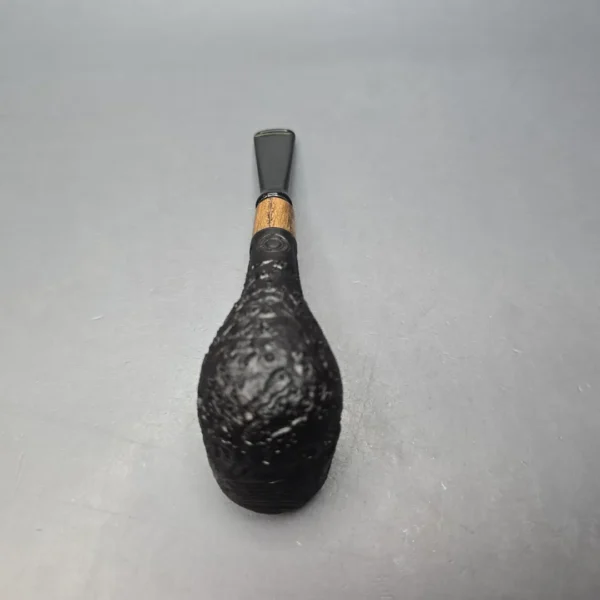 MBSD Briars by Piero Vitale Vintage Sandblasted Billiard w/ Olivewood, Briar Pipe, New - Image 9