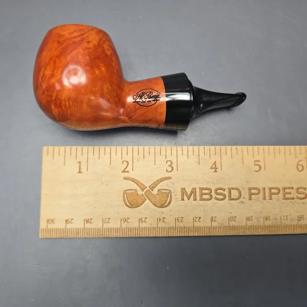 Al Pascia Curvy 02 Smooth Reverse Calabash Apple Estate Briar Pipe, Unsmoked - Image 4