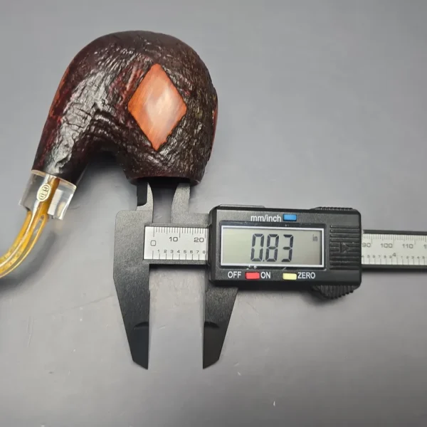 GBD Pre-1980s Fantasy Collector 9618 Partially Sandblasted Oom Paul Estate Briar Pipe, English Estates - Image 13