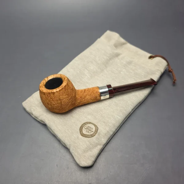 Walt Cannoy Signature Series Suede Blast Apple w/ Silver Handmade Briar Pipe, New - Image 14
