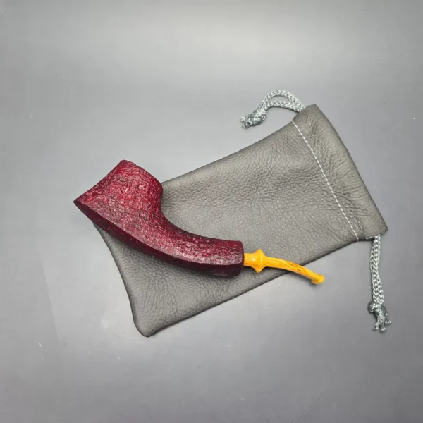 Buckeye Hand Made XL Sandblasted Volcano Strawberry Briar Pipe, New - Image 14