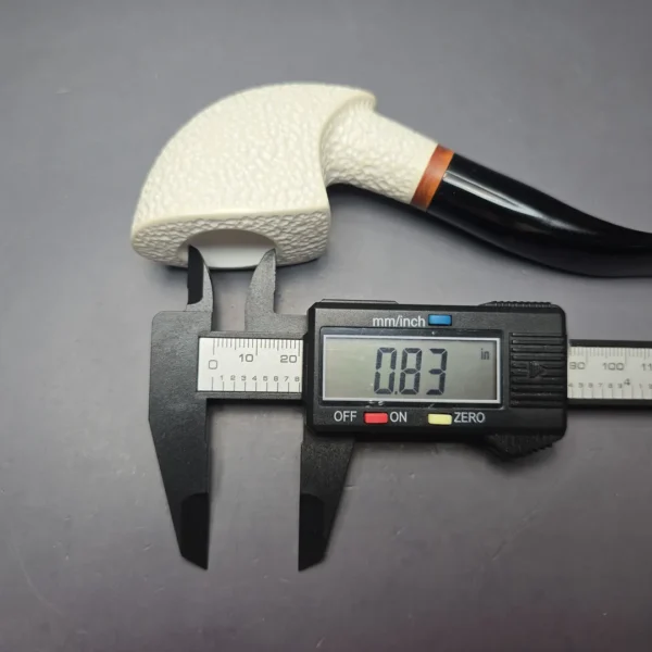 MBSD Meerschaum Deluxe Rusticated Pickaxe Block Meerschaum Pipe, Briar-Mortise, New - Image 14