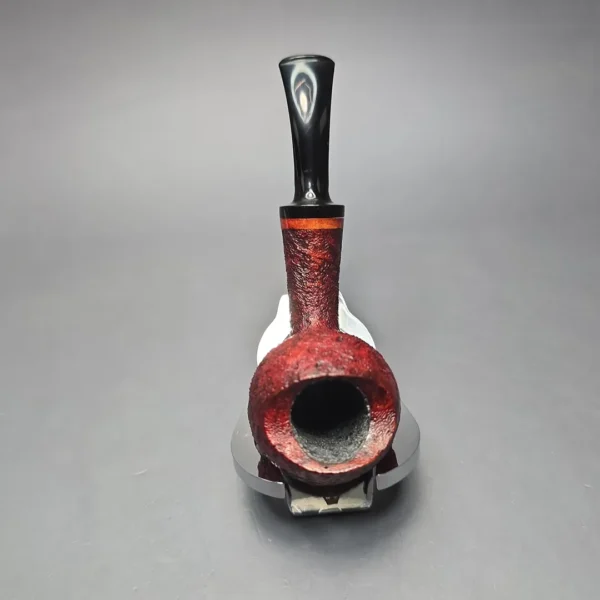 Papa Bear's Pipes by Tim Beaumont Sandblasted Reverse Calabash Egg Handmade Briar Pipe, New - Image 9
