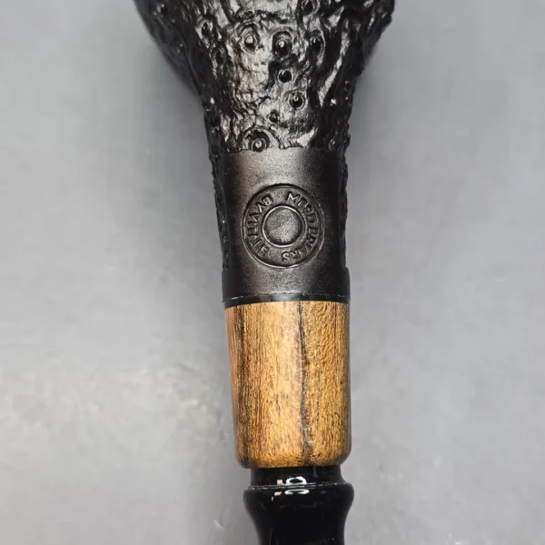 MBSD Briars by Piero Vitale Vintage Sandblasted Billiard w/ Olivewood, Briar Pipe, New - Image 11