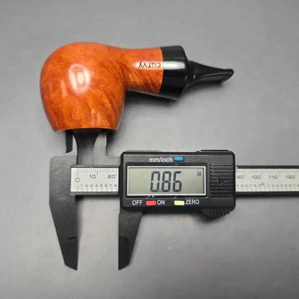 Al Pascia Curvy 02 Smooth Reverse Calabash Apple Estate Briar Pipe, Unsmoked - Image 3