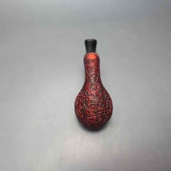 Papa Bear's Pipes by Tim Beaumont Sandblasted Reverse Calabash Egg Handmade Briar Pipe, New - Image 10