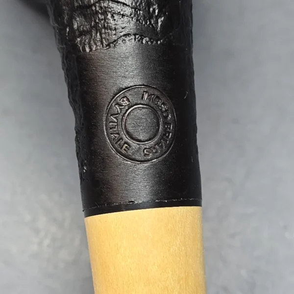 MBSD Briars by Piero Vitale Vintage Sandblasted Billiard w/ Boxwood, Briar Pipe, New - Image 10