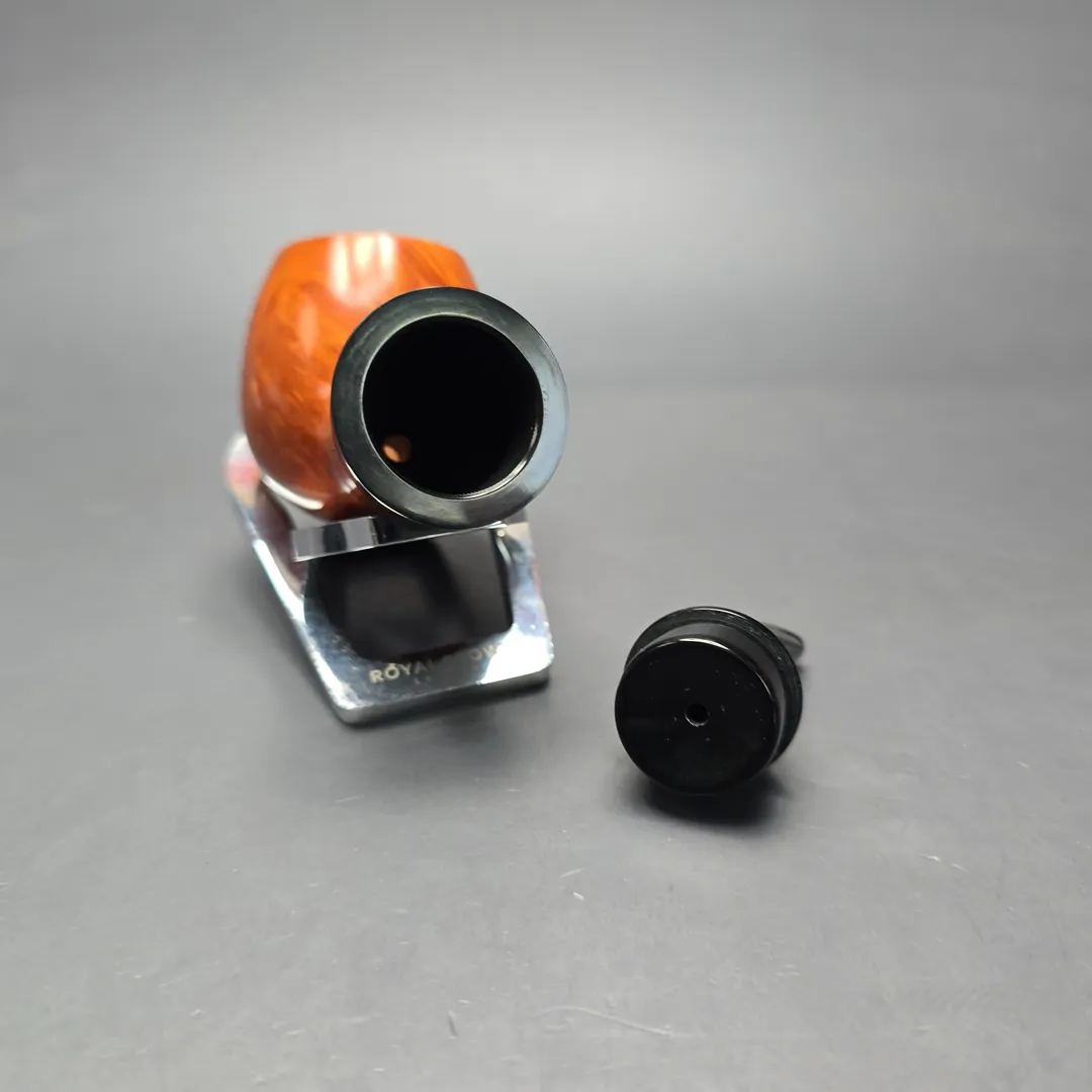 Al Pascia Curvy 02 Smooth Reverse Calabash Apple Estate Briar Pipe, Unsmoked - Image 2