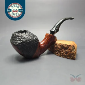 Bari Wiking Partially Sandblasted Magnum Freehand Sitter (9mm) (Unsmoked Estate)