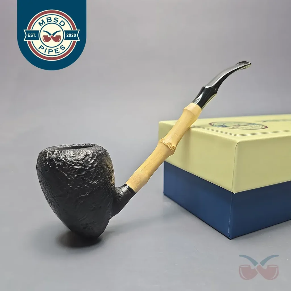 MBSD Briars Modern Masters 1 Sandblasted Peewit w/ Bamboo Handmade Briar Pipe, New