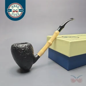 MBSD Briars Modern Masters 1 Sandblasted Peewit w/ Bamboo Handmade Briar Pipe, New