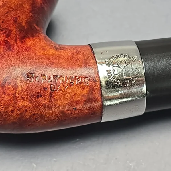 Peterson 2002 St Patrick's Day XL90s Smooth Bent Billiard with Nickel (Estate) - Image 11
