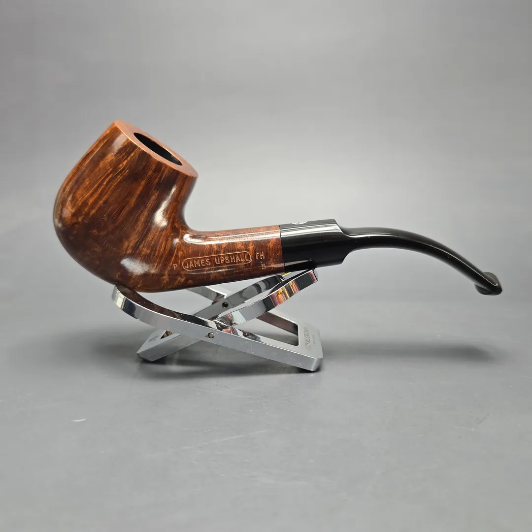 James Upshall P Grade Group 5 Smooth Bent Billiard Estate Briar Pipe, Unsmoked - Image 2
