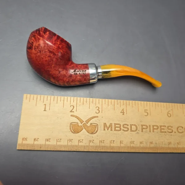 Molina Ambra 103 Smooth Rhodesian Briar Pipe, New, 9mm - Image 12