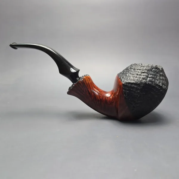 Bari Wiking Partially Sandblasted Magnum Freehand Sitter (9mm) (Unsmoked Estate) - Image 4