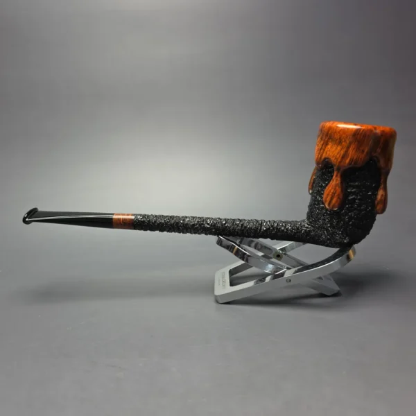 Walt Cannoy Cardinal House Munn XL Wax Drip & Pencil Shank Stack Liverpool Handmade Briar Pipe, New - Image 5