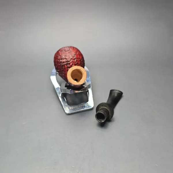 Papa Bear's Pipes by Tim Beaumont Sandblasted Reverse Calabash Egg Handmade Briar Pipe, New - Image 14