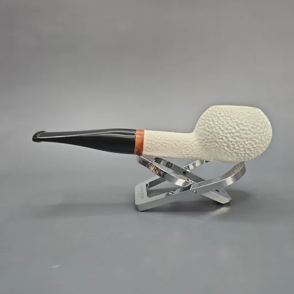 MBSD Meerschaum Deluxe Rusticated Tomato Block Meerschaum Pipe, Briar-Mortise, New - Image 5