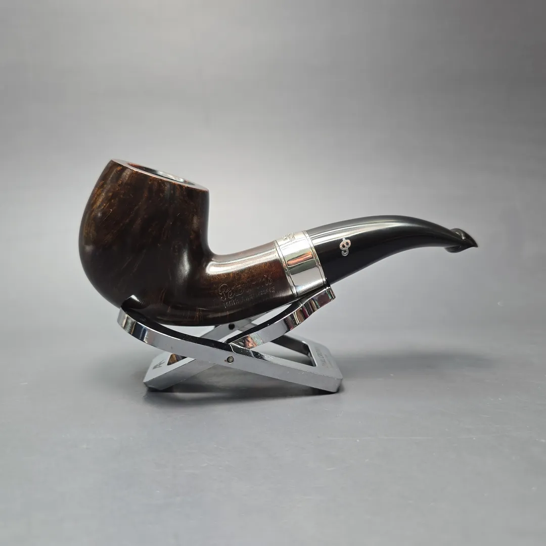 Peterson 160th Anniversary Pat. B Dark Smooth Bent Billiard Briar Pipe, New - Image 2
