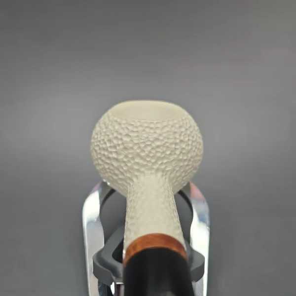MBSD Meerschaum Deluxe Rusticated Tomato Block Meerschaum Pipe, Briar-Mortise, New - Image 7