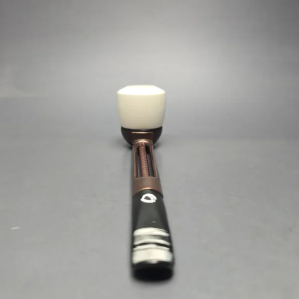 Falcon Extra Curved Dental w/ MBSD Meerschaum Dublin Block Meerschaum Bowl Pipe, New - Image 6